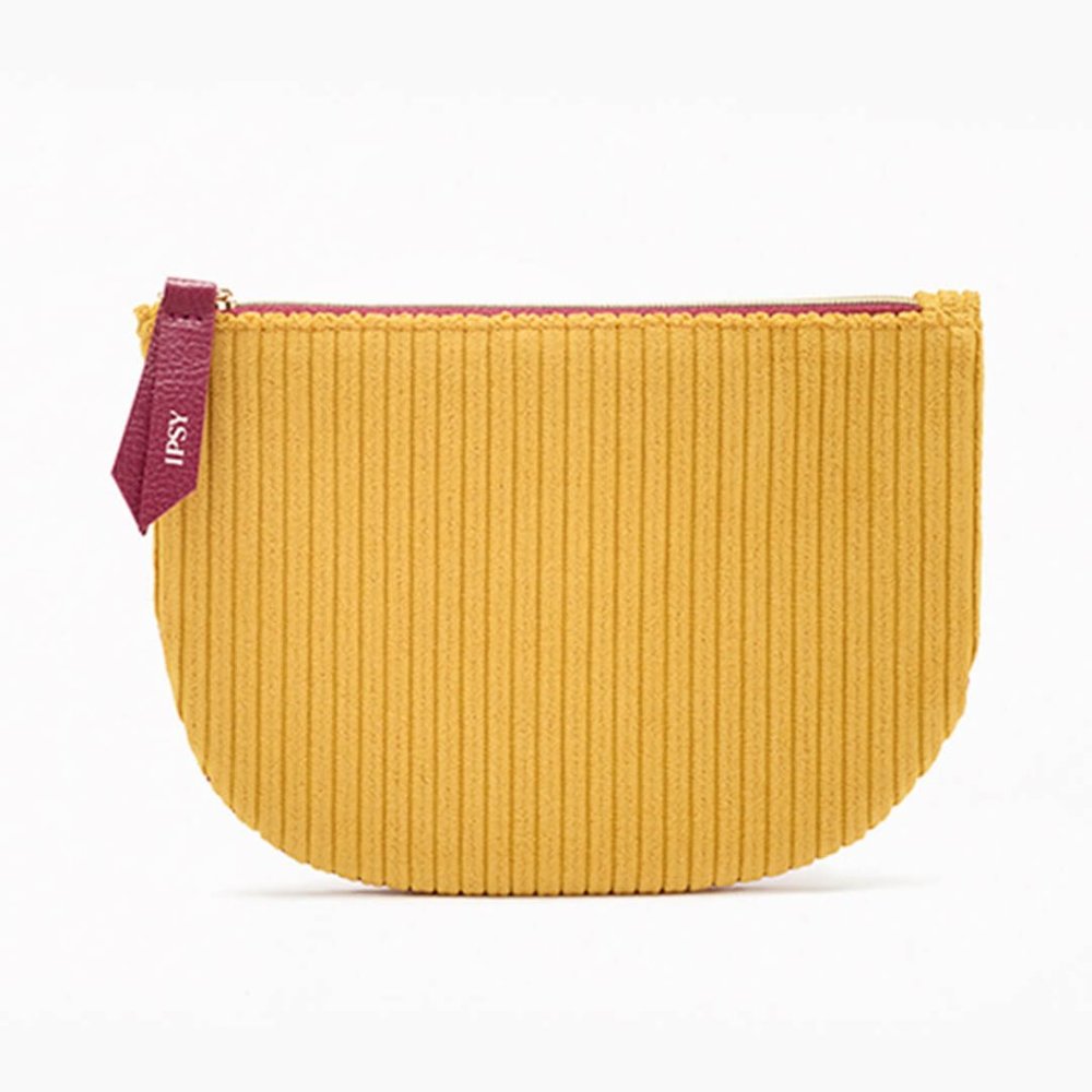 ✨SALE✨ IPSY Warm & Fuzzy Cosmetic Bag in Maroon / Mustard